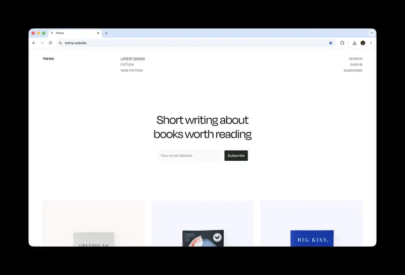 (A facelift for Trema’s homepage)